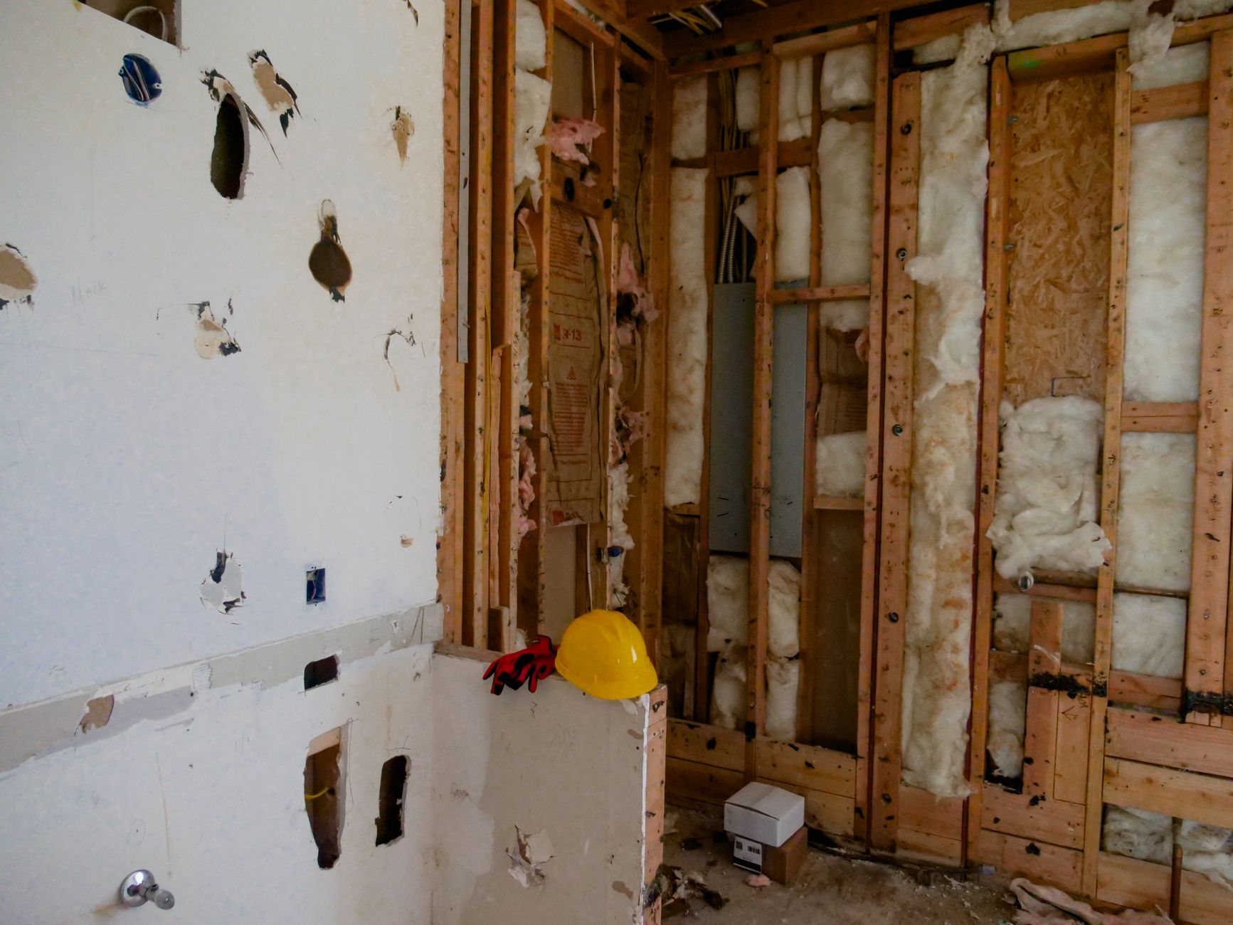 Chantier d'isolation thermique par l'extérieur sur une maison individuelle